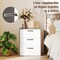 Costway 3 Drawer Dresser Chest of Drawer Storage Cabinet with Wide Storage Space Organizer